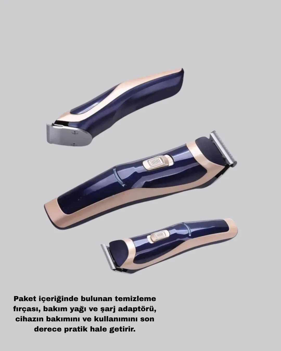 Profesyonel Şarjlı Saç ve Sakal Kesme Makinesi – Unisex, 12 mm Ayarlanabilir Başlık