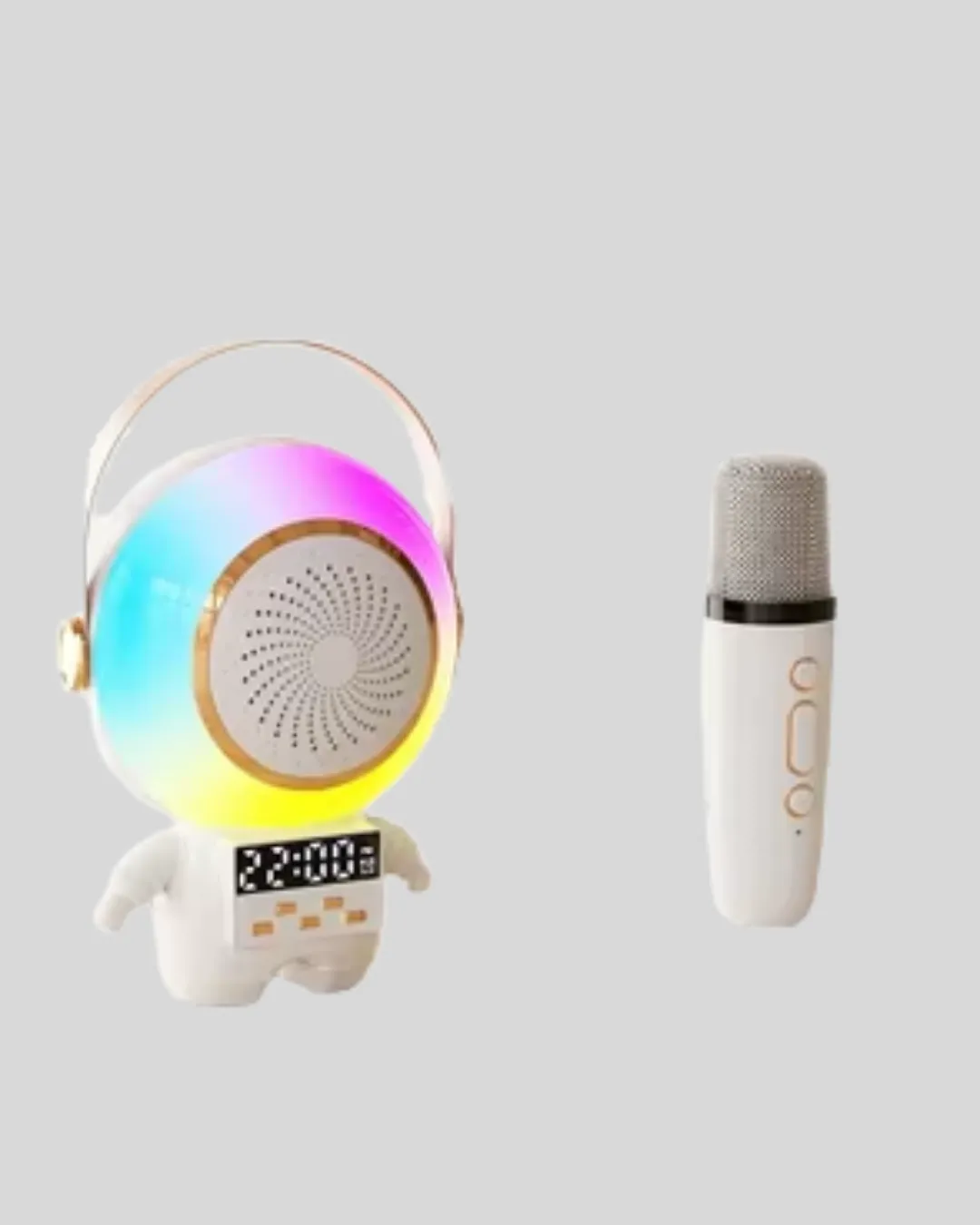 Kablosuz Mikrofonlu Astronot Tasarım Bluetooth Speaker Karaoke