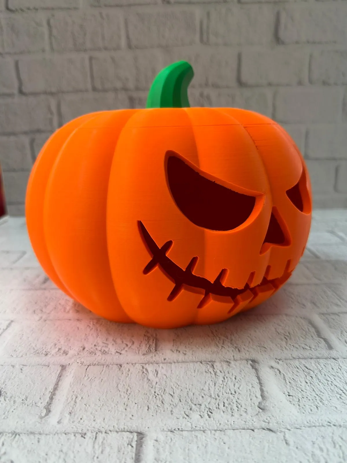 23×15 cm Korku Temalı Balkabağı Biblo Dekoratif Ev Ofis Süs Eşyası