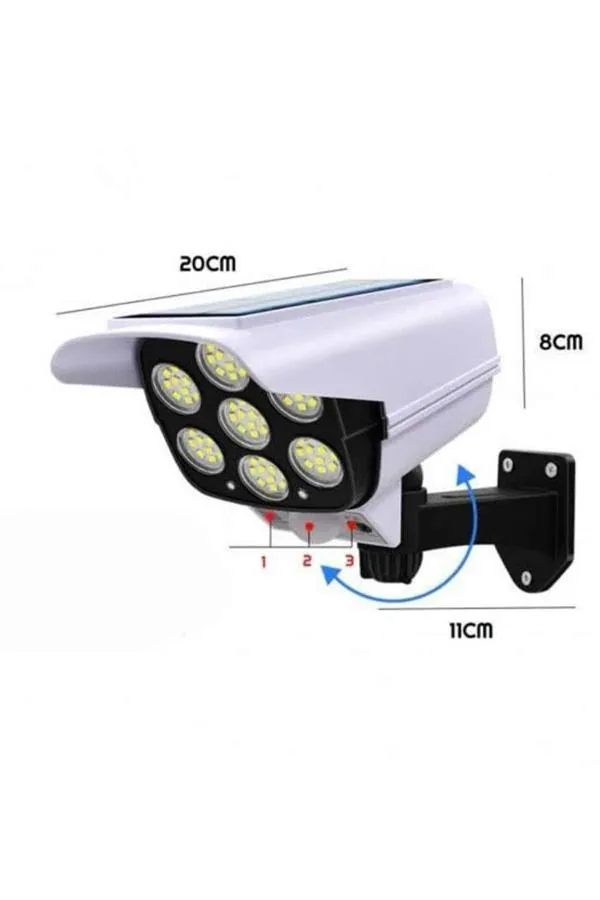 Solar Bahçe Lambası Uzaktan Kumandalı Kamera Görünümlü Hareket Sensörlü