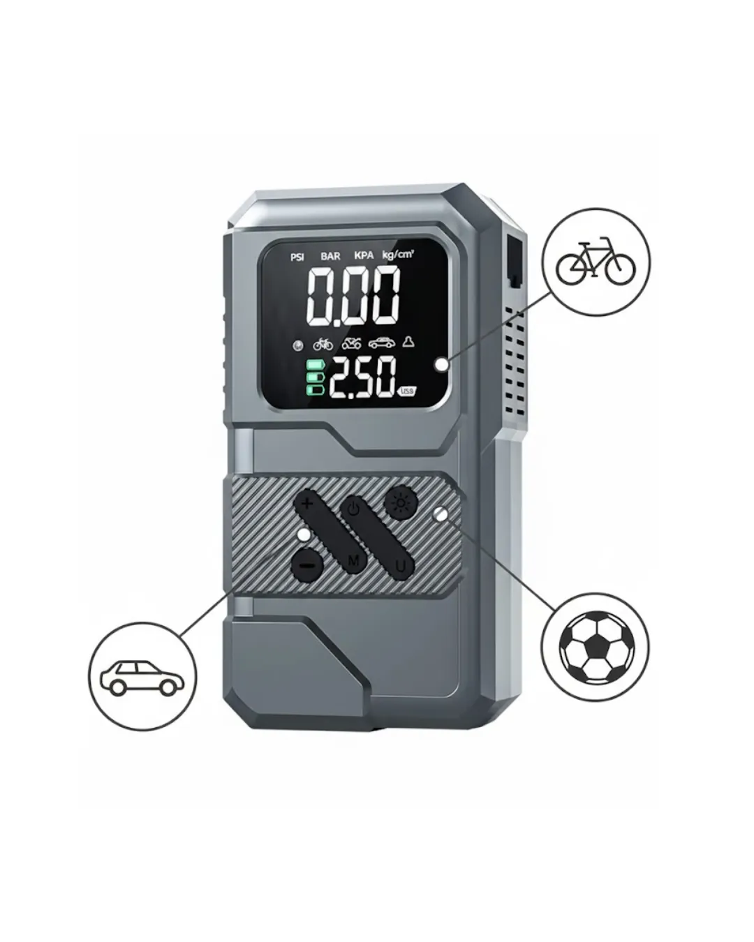 LED Işıklı Akü Takviye ve Lastik Şişirme Cihazı