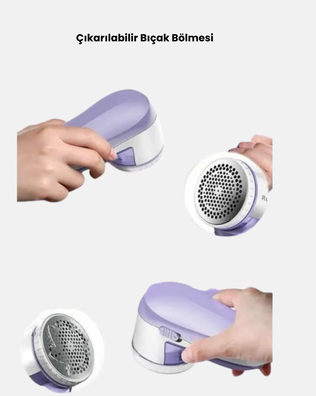 USB Şarjlı Tiftik Temizleyici – Kolay Temizlenen Hazne ve Bıçak, Taşınabilir