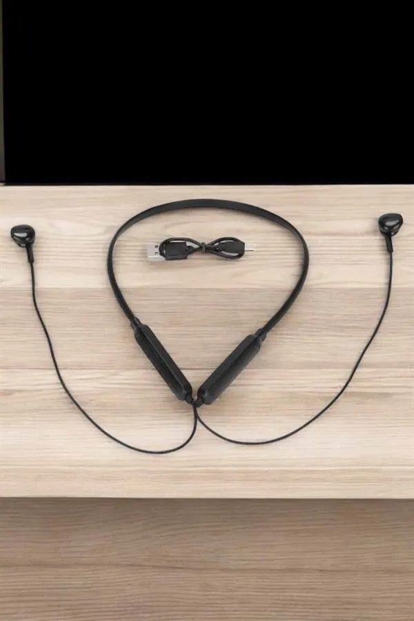 Kablolu Boyun Askılı Dijital Göstergeli Bluetooth Kulaklığı 60 Saat