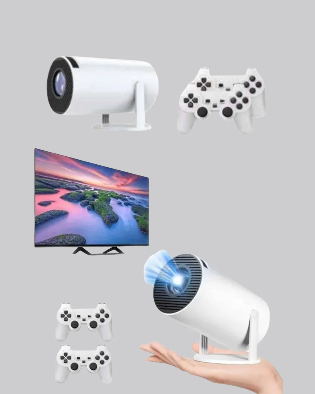 Projeksiyon Cihazı 4K Destekli Kablosuz Bağlantılı Bluetooth 5.0