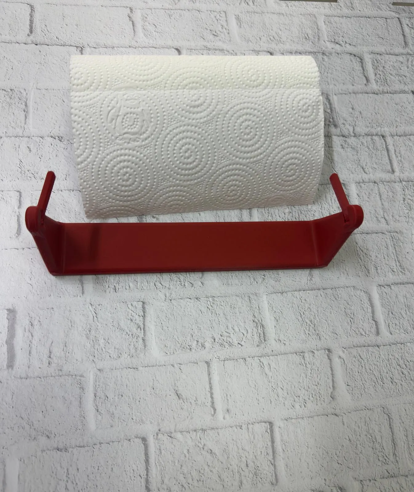 Kırmızı Peçete Tutucu Duvara Monte Pratik Kağıt Havlu Askısı