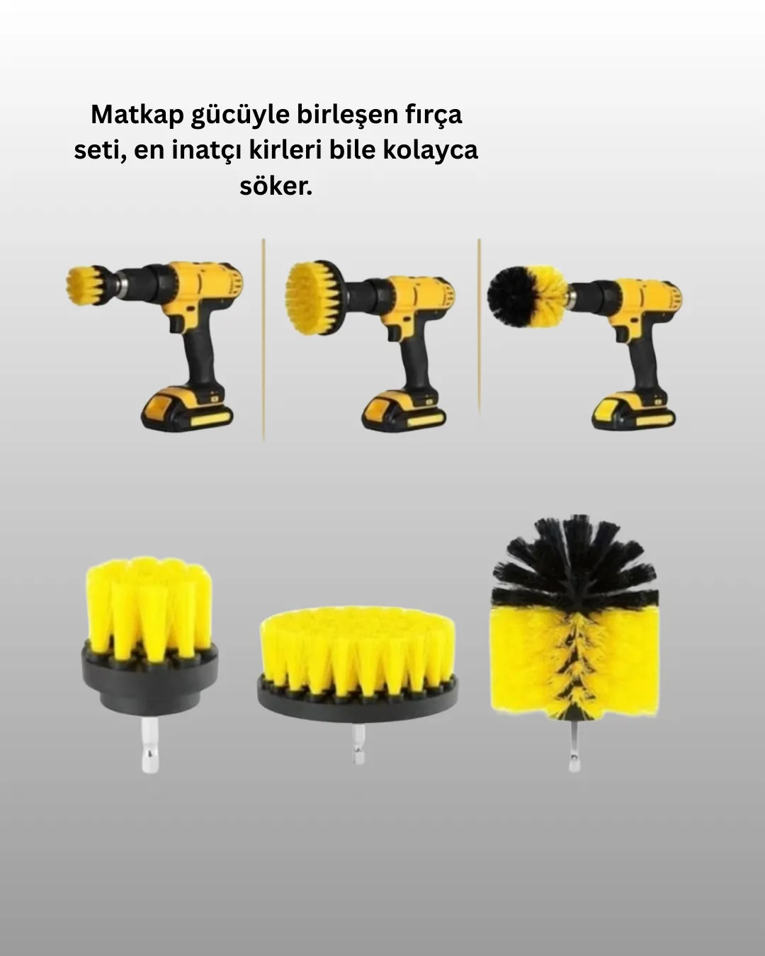 Matkap Ucu Temizlik Aparatı 3’lü Fırça Seti