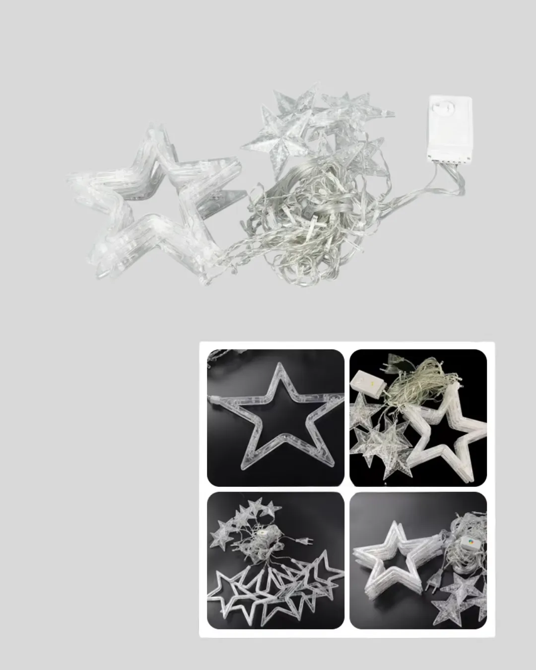 Dekoratif Yıldız Peri Led Perde 3x3 Metre Ortam Işığı