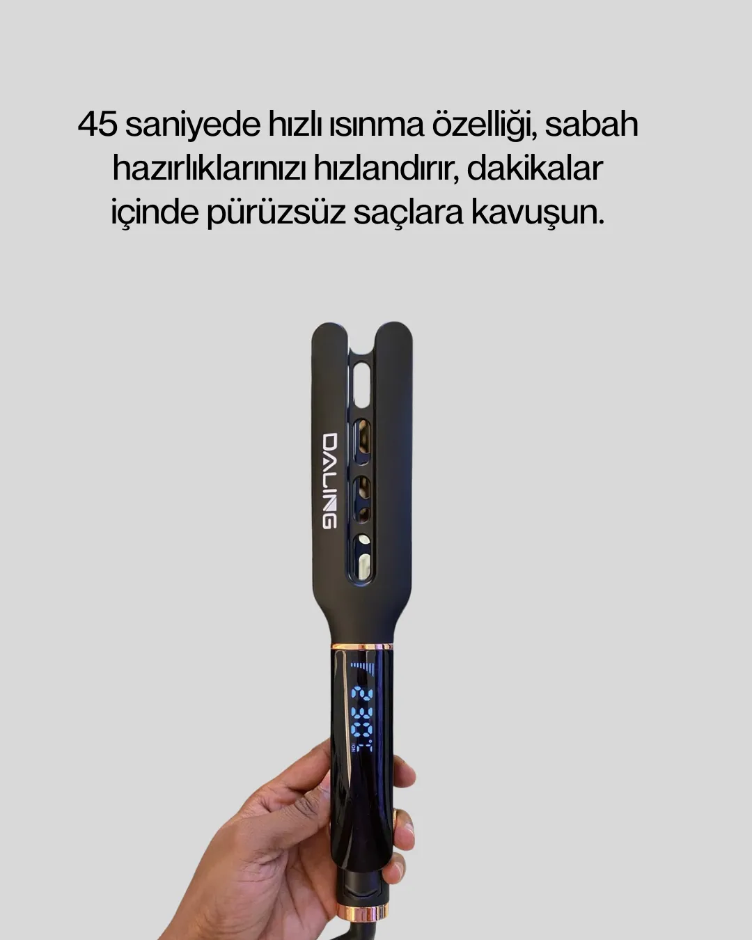 Saç Düzleştirici Seramik Plakalı 230C Hızlı Isınma 360° Kablo