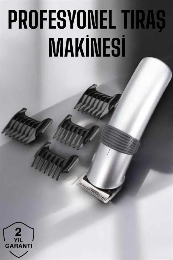 4 Taraklı Taşınabilir Profesyonel Saç ve Sakal Kesme Tıraş Makinesi