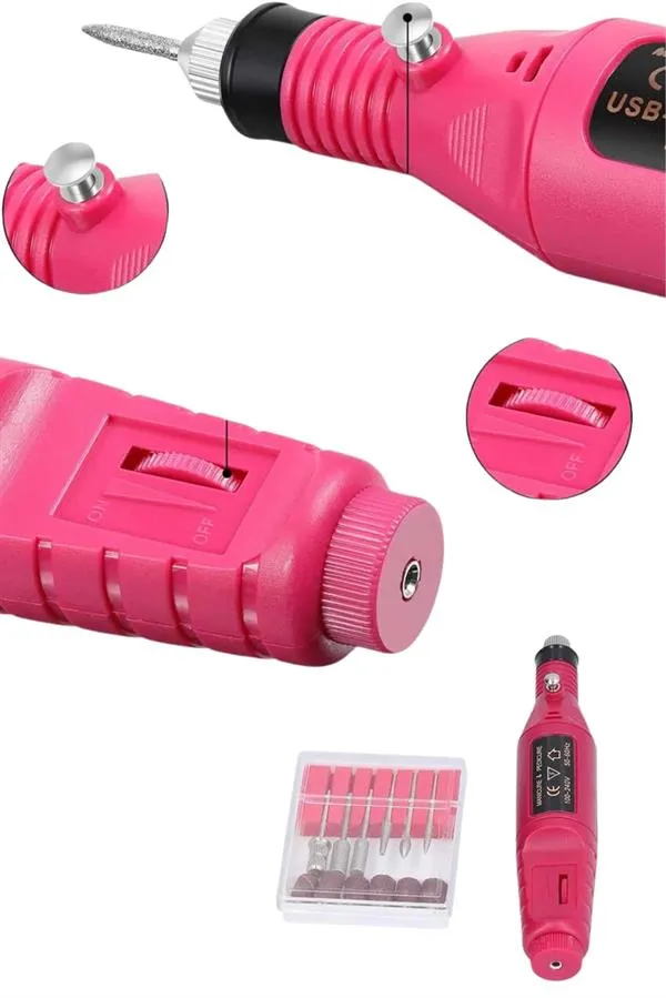 Elektrikli Profesyonel Manikür Pedikür Seti Değiştirilebilir Başlık Seçeneği