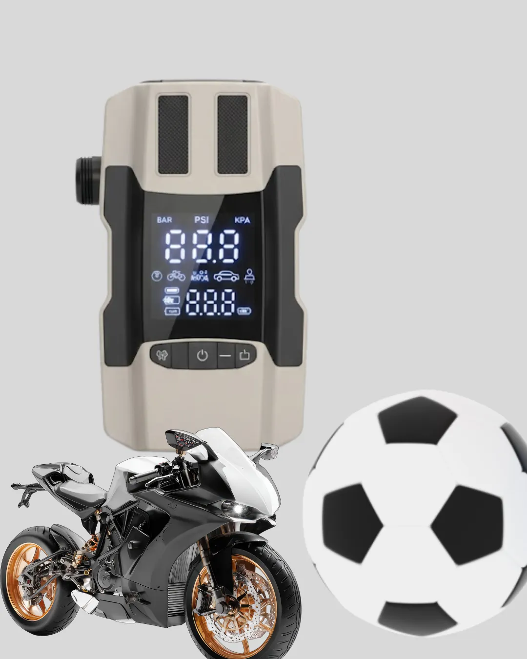 12.000 mAh Akü Takviye Powerbank Dahili Hava  Dijital Ekranlı