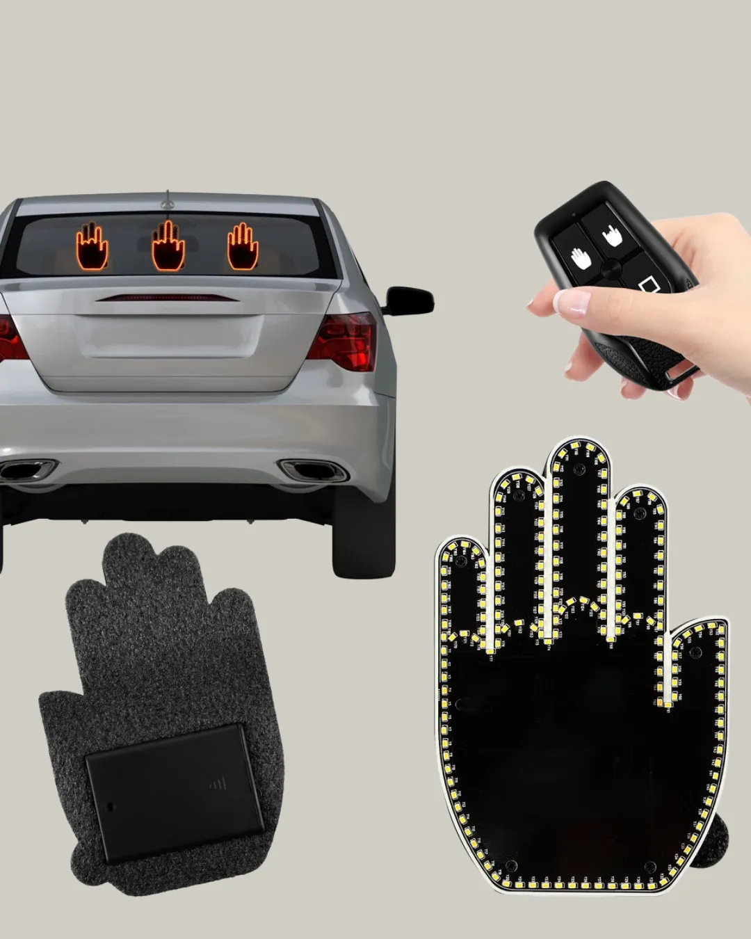 Uzaktan Kumandalı LED El Park Uyarı Cihazı Suya Dayanıklı Enerji Tasarruflu