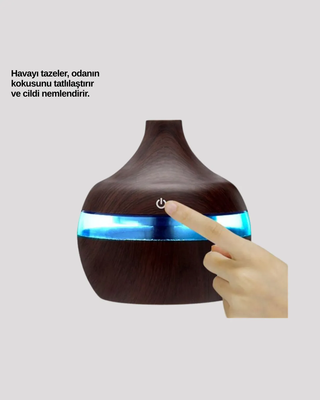 Aromaterapi Uyumlu 300 ml LED Işıklı Oda Kokusu Difüzörü