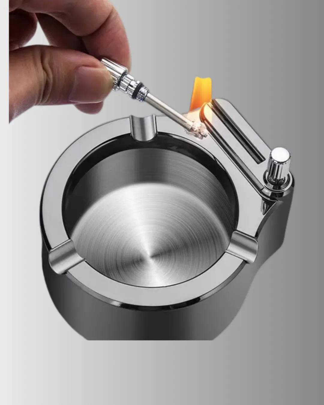 Metal Küllük Çakmaklı Masa Üstü Şık Tasarım