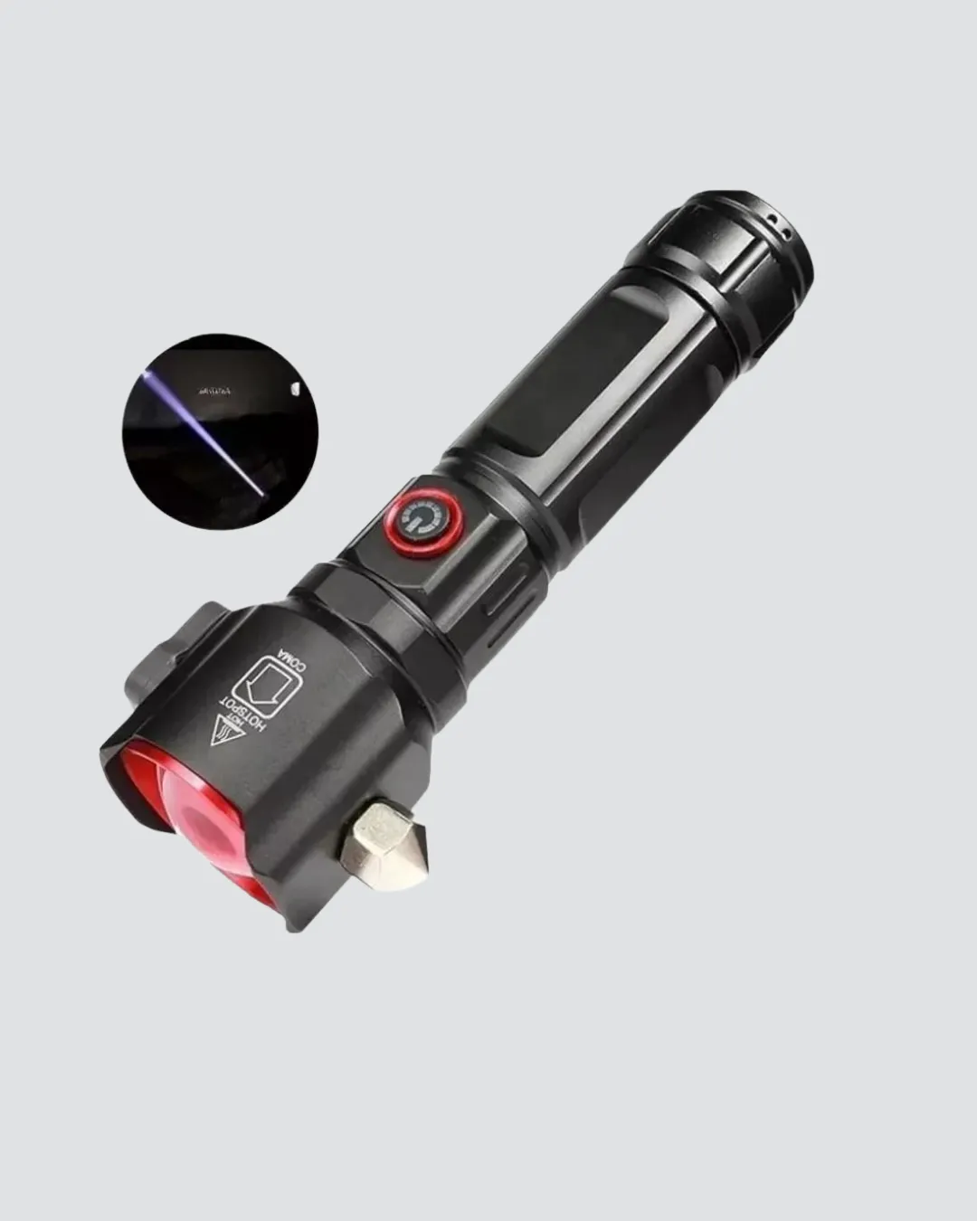 Çekiçli Pusulalı Acil Durum Feneri USB Şarjlı Çok Fonksiyonlu