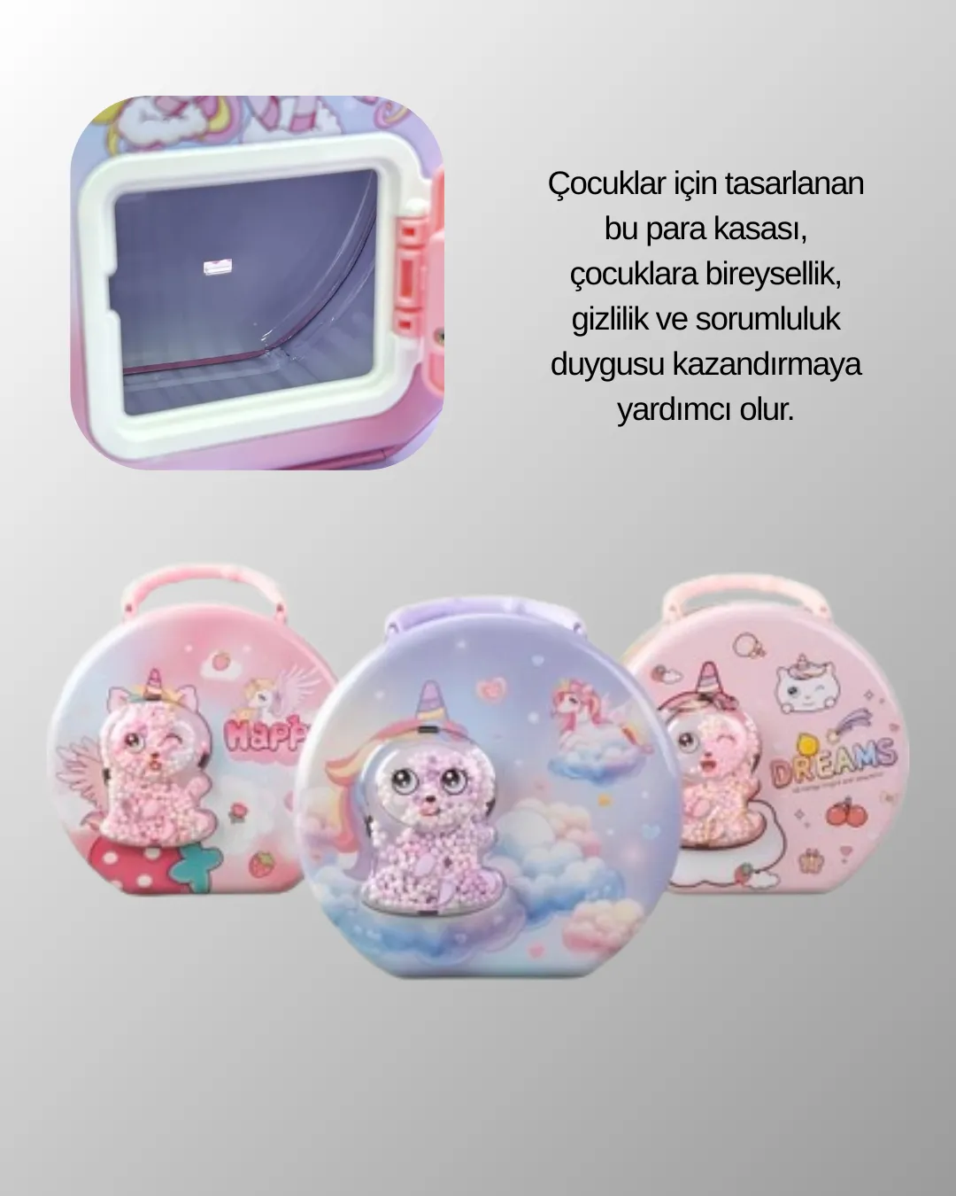 Eğitici Çocuk Para Kasası Kişisel Eşya ve Para Saklama