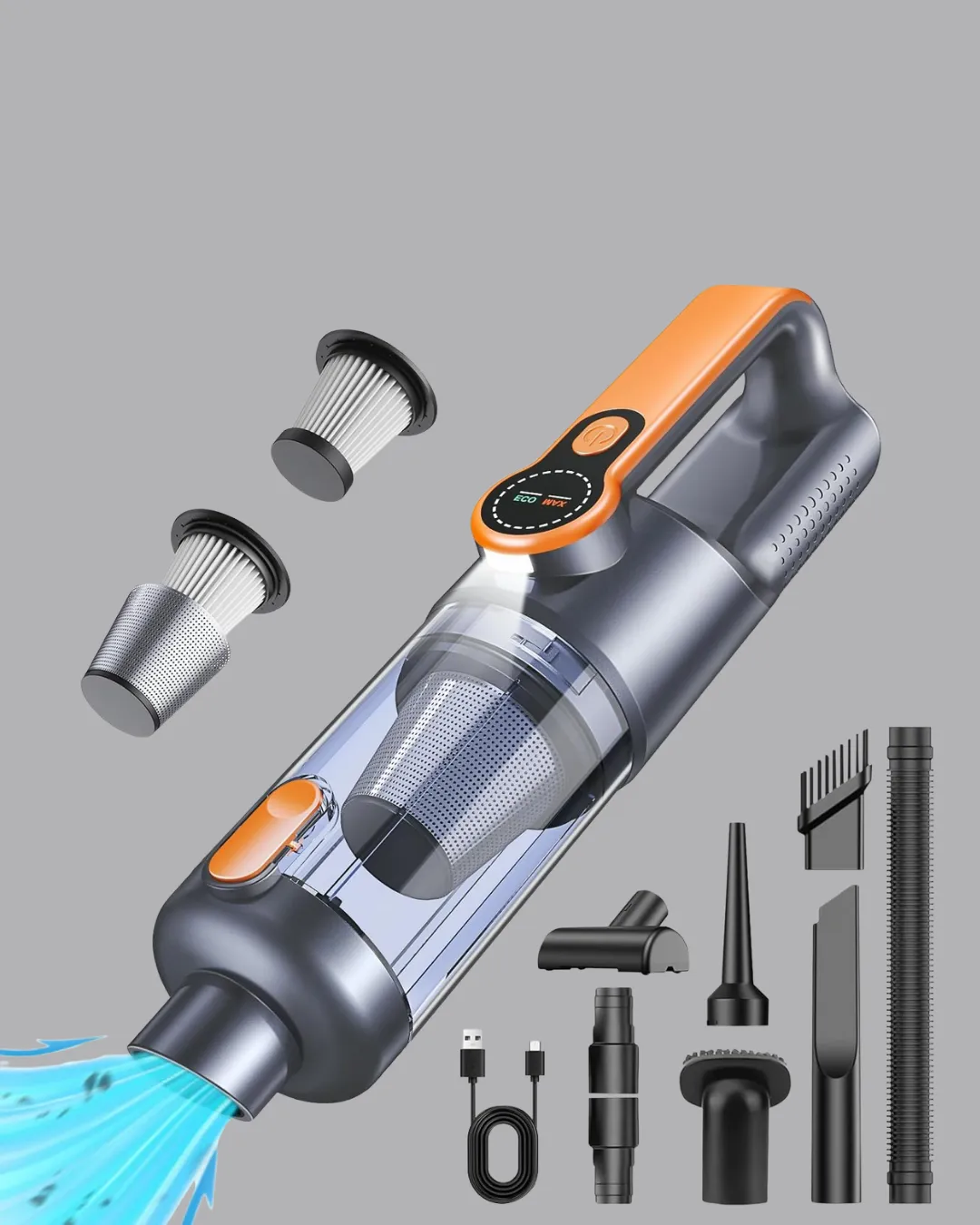 Mini El Süpürgesi Çok Başlıklı Kablosuz Vakum Güçlü Emiş Numaratör Hediyeli