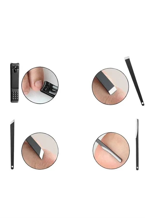 17 Parça Manikür Seti Taşınabilir Özel Çantalı El ve Ayak Bakımı Tırnak Batığı Temizleme