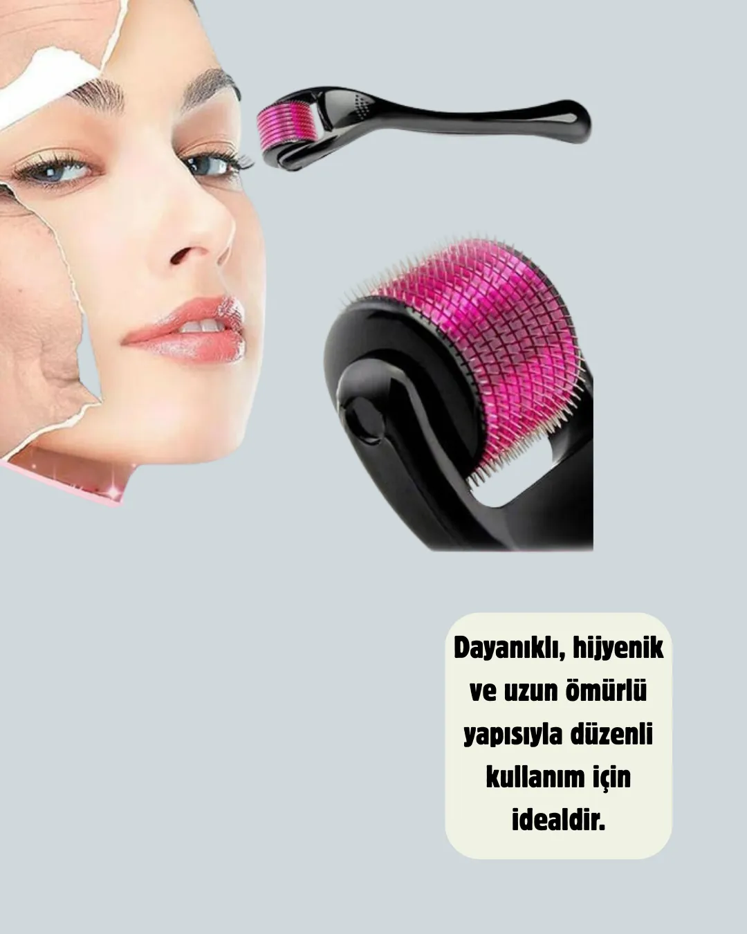 Dermaroller Titanyum 540 İğneli 1 mm Cilt Yenileme ve Anti Aging Etkisi