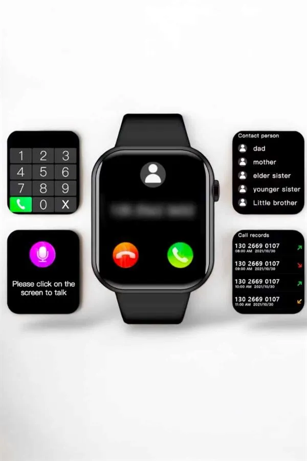 Akıllı Saat Arama Cevaplayan Dokunmatik Ekran Bleutooth Bağlantılı