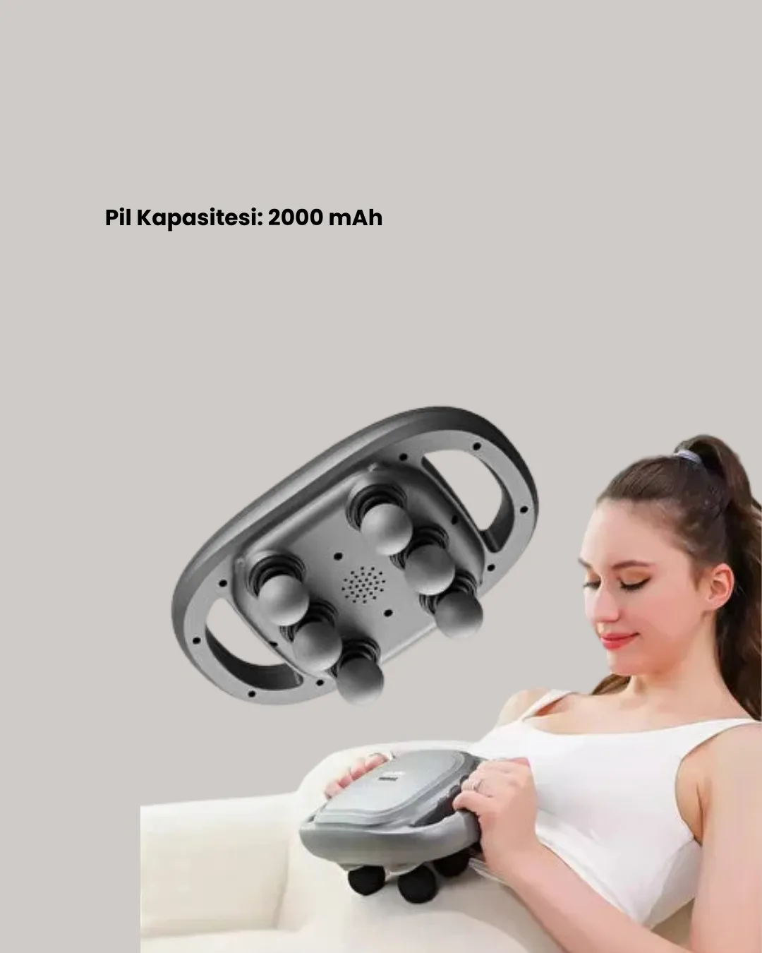 Geliştirilmiş 6 Başlıklı Şarjlı Masaj Aleti 2000 mAh Derin Doku Masajı