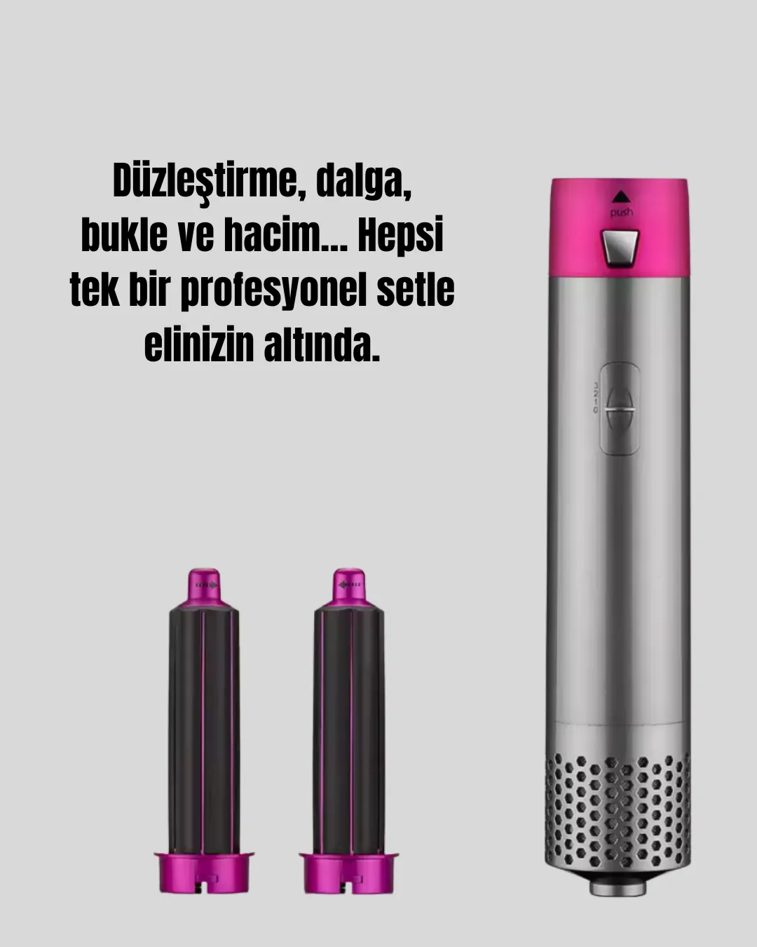 5 Parça Saç Şekillendirme Seti Düzleştirme Dalga ve Bukle Yapma