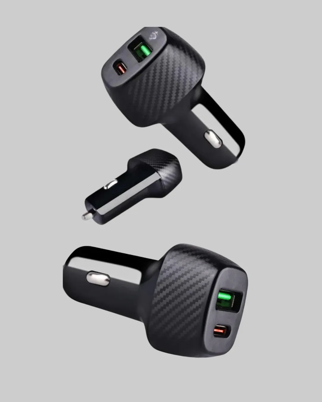 Araç Tipi Hızlı Şarj Adaptörü Type-C PD USB Çift Port Kompakt