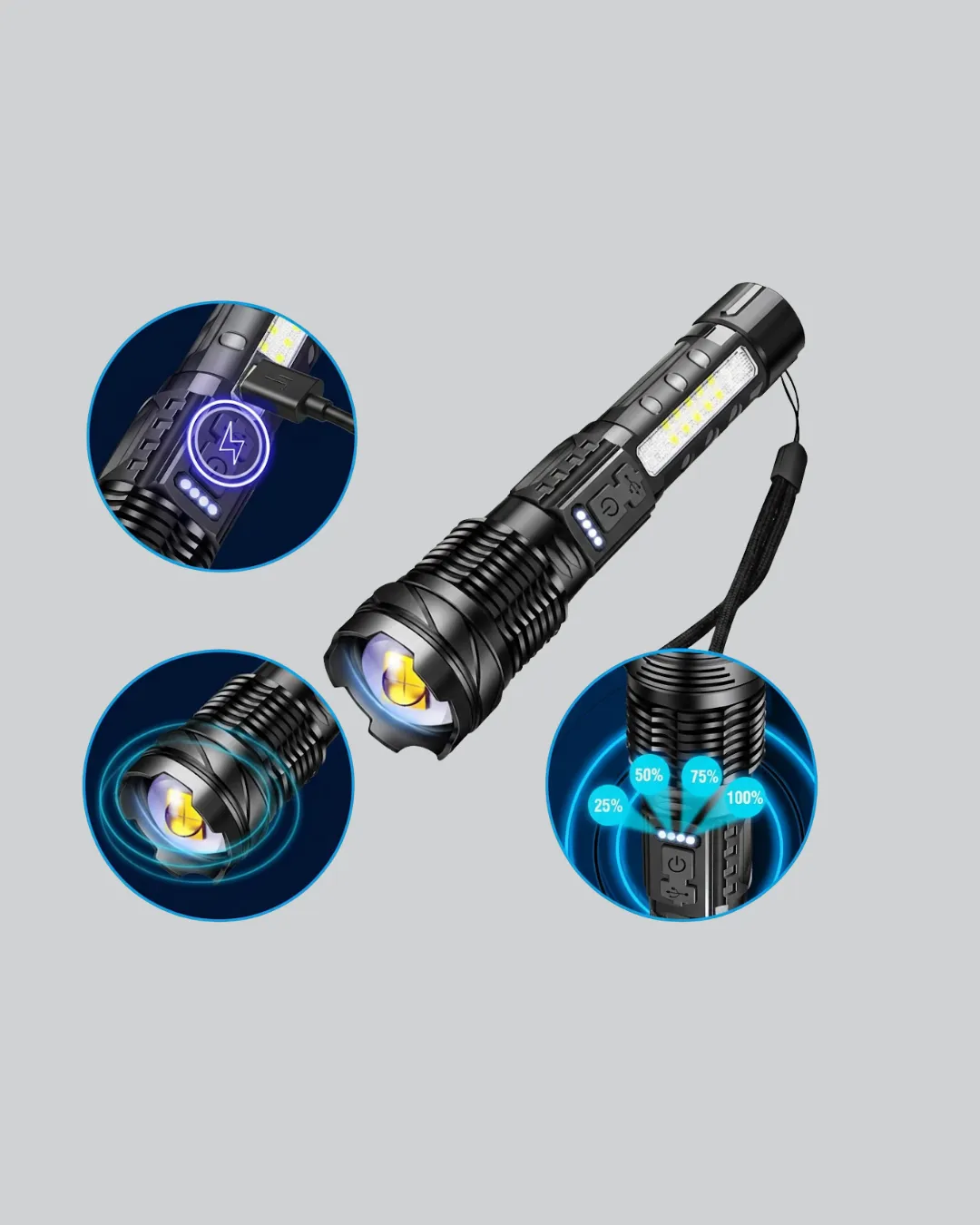 Outdoor ve Acil Durum İçin Güçlü LED El Feneri