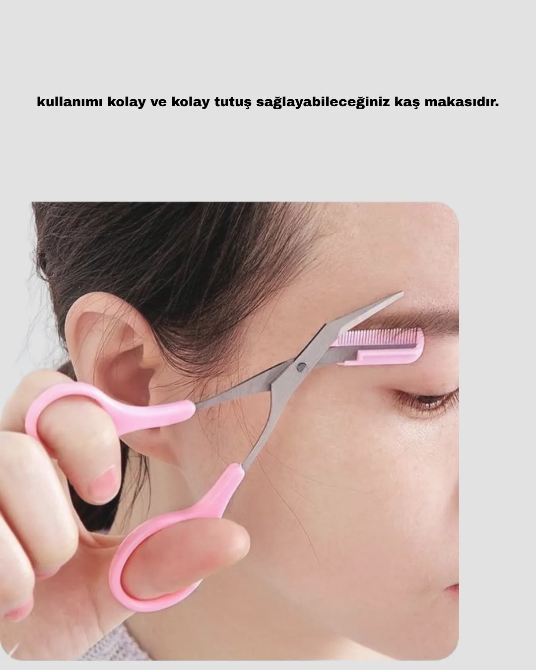 Taraklı Kaş Düzeltme Makası – Hassas Şekillendirme ve Kolay Kullanım