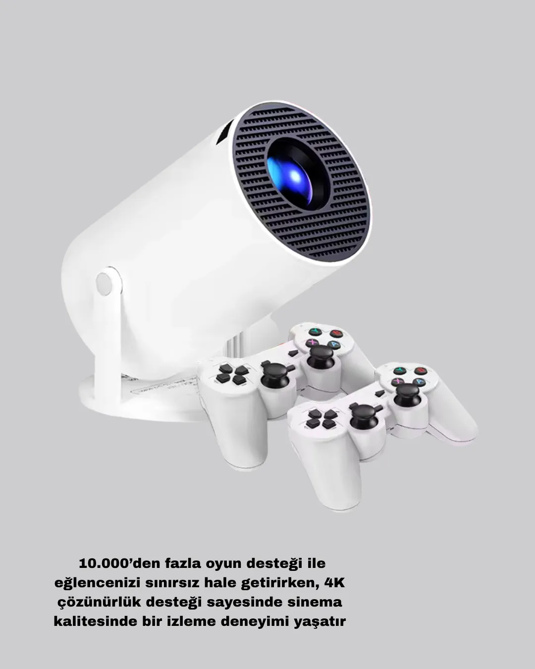 Projeksiyon Cihazı 4K Destekli Kablosuz Bağlantılı Bluetooth 5.0