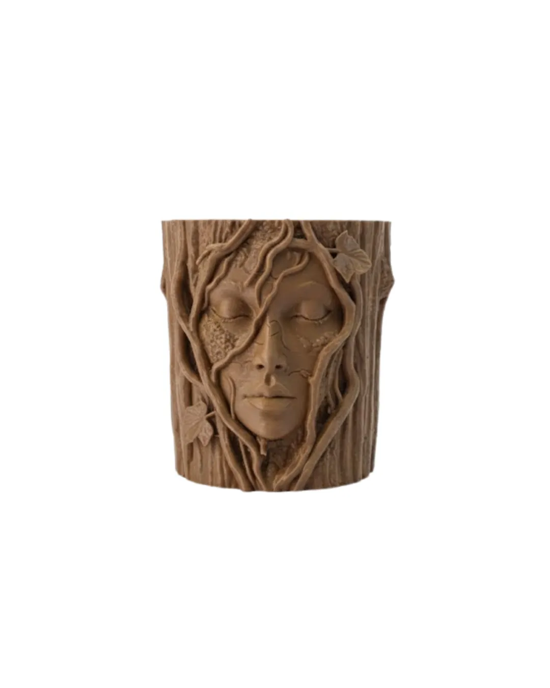 3D Yüz Figürlü Doğa Konseptli Dekoratif Saksı Şık Vazo Tasarımı