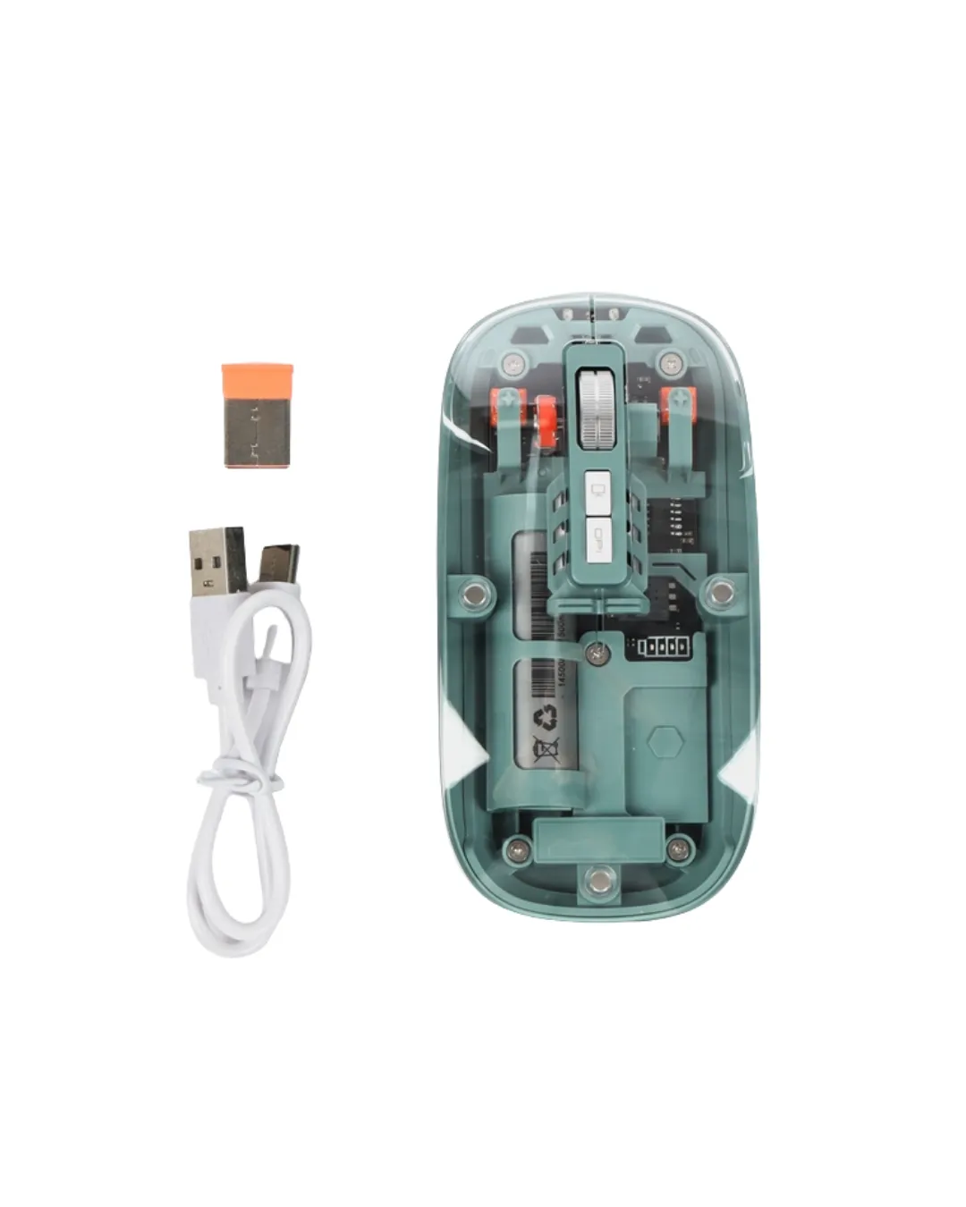 Şeffaf Tasarımlı Bluetooth Kablosuz Mouse Pilli Kullanım