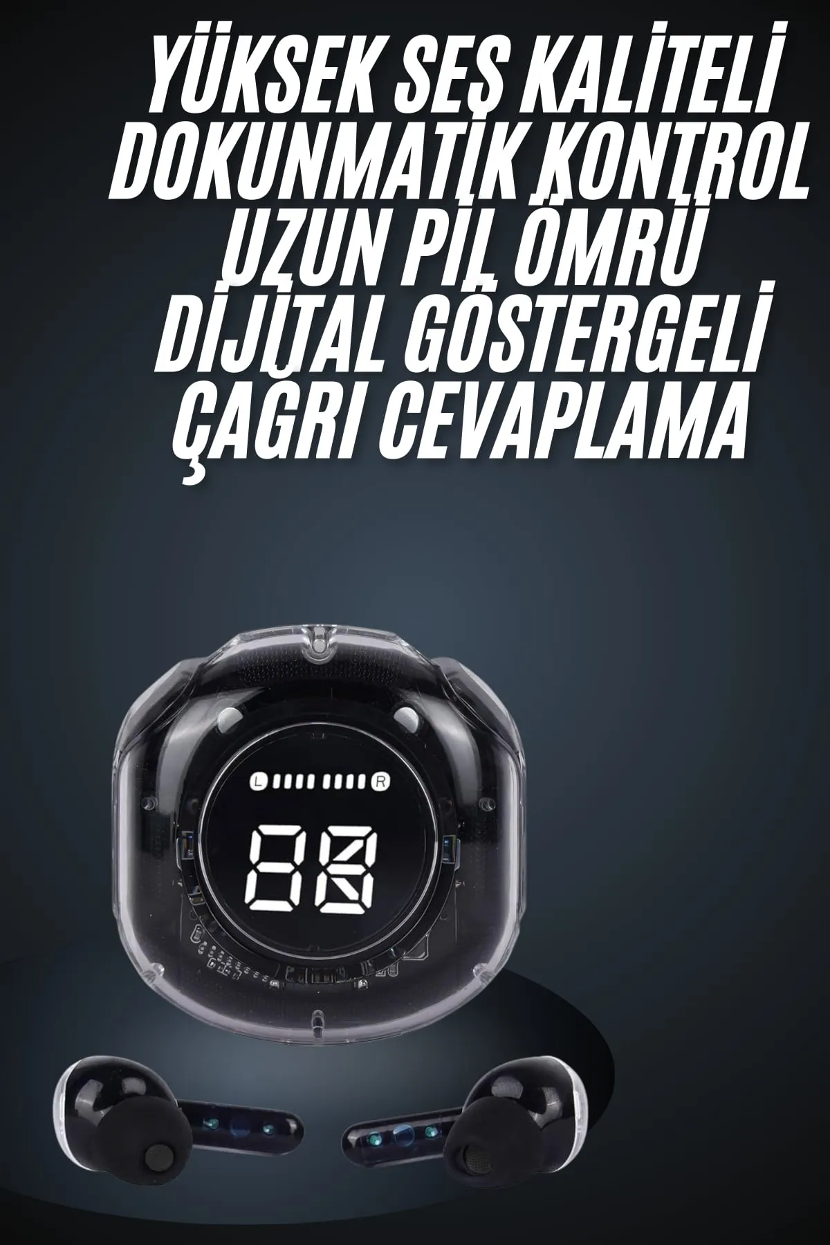 Ultrapods Led Göstergeli Oyuncu Kulaklığı ANC Destekli Bluetooth 5.3