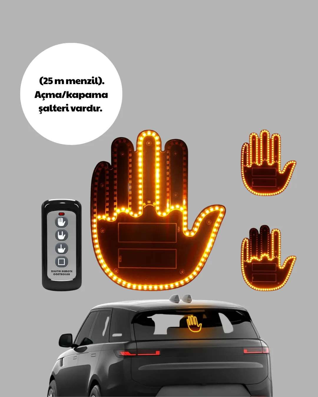 Araç İçin Eğlenceli LED El İşareti Işığı
