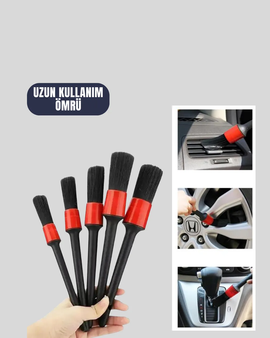 Yumuşak Kıllı Araç Bakım Fırça Takımı