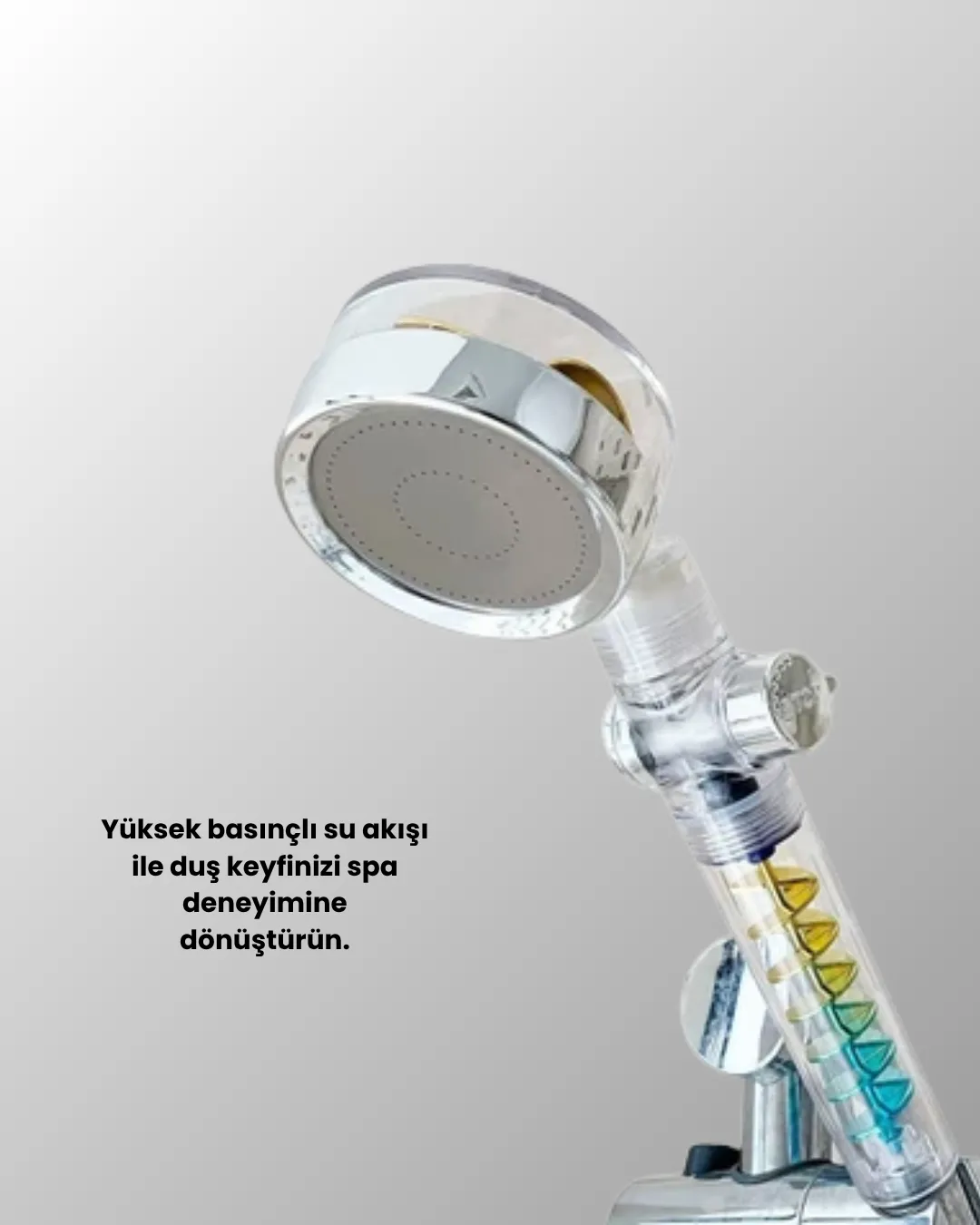 Döner Pervaneli El Duşu Başlığı – Su Tasarruflu, Basınç Artırıcı, Yağmur Etkili