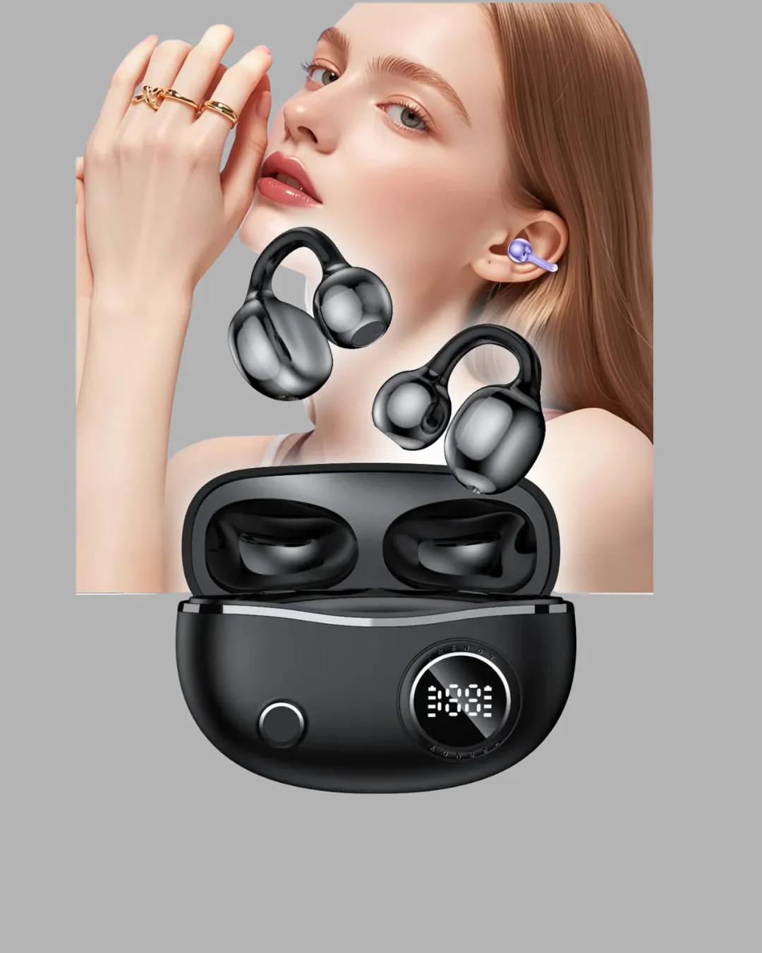 Açık Tasarım Spor Kulaklık Hafif Silikon Kaplama APTX Ses Teknolojili