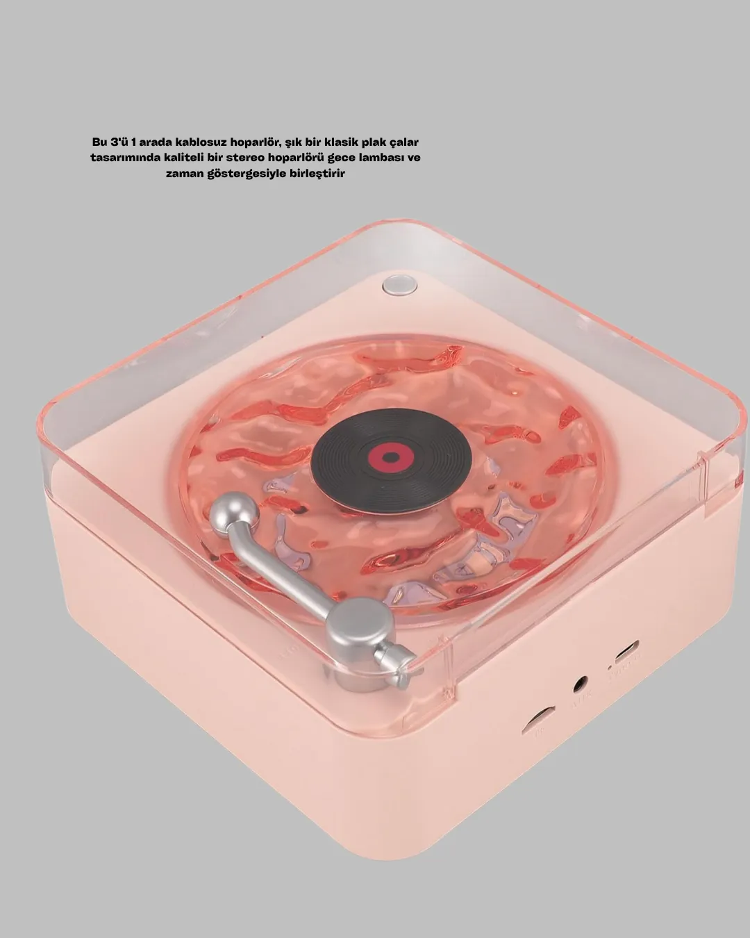 Retro Kristal Netliğinde Ses – Gece Işıklı Retro Bluetooth Hoparlör