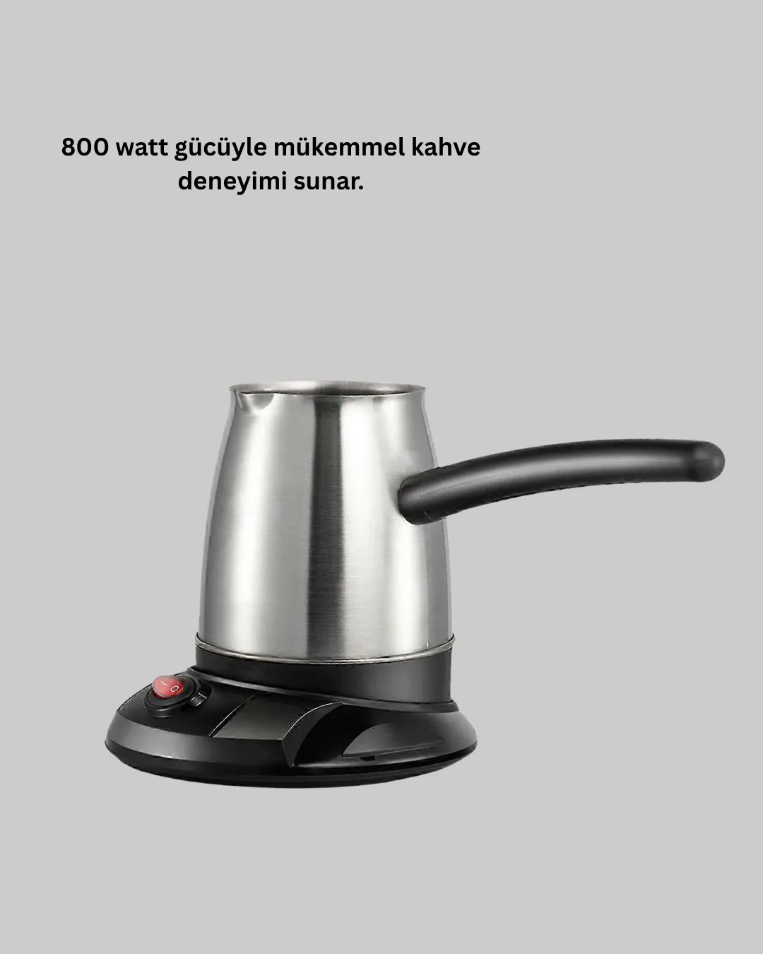 800W Paslanmaz Elektrikli Cezve Gizli Rezistans ve Ergonomik Kulp