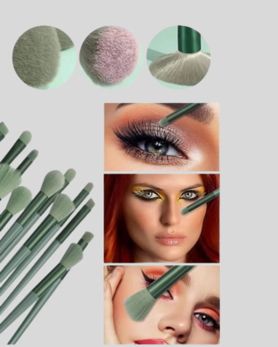 13 Parça Makyaj Fırça Seti – Ergonomik, Dökülme Yapmayan, Taşınabilir