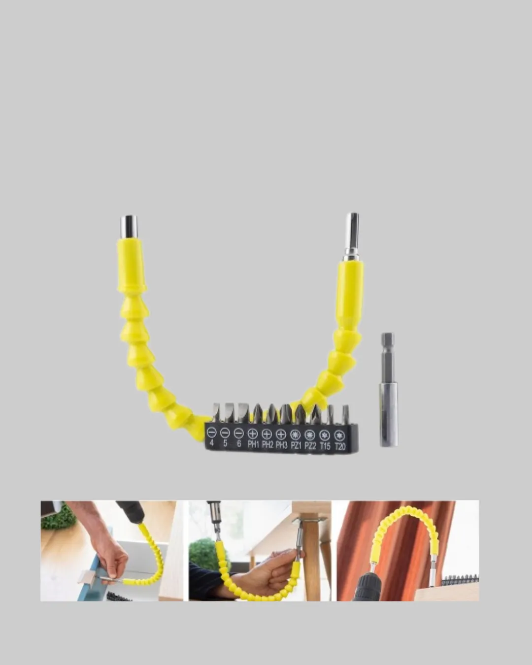 12’li Akrobat Bits Vidalama Seti Esnek Uç Çok Yönlü Kullanım