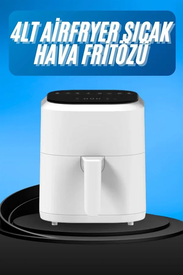Hava Fritözü 4L Airfryer Pratik Uzun Ömürlü Yağsız Pişirme Taşınabilir