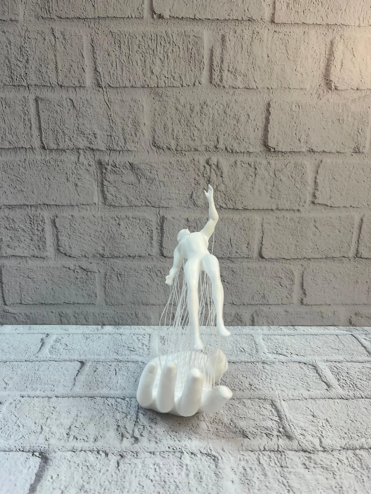 3D El İnsan Figürü Beyaz İskandinav Tarzı Dekoratif Obje