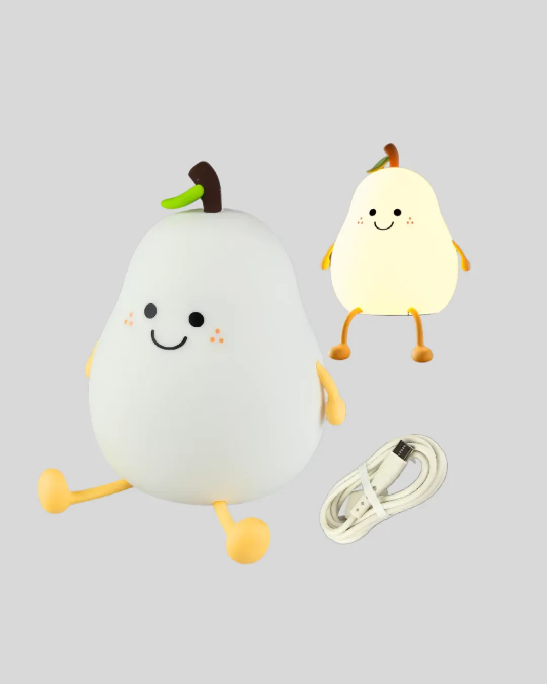 USB Şarjlı Armut Gece Lambası Dokunmatik Renk Değişimli