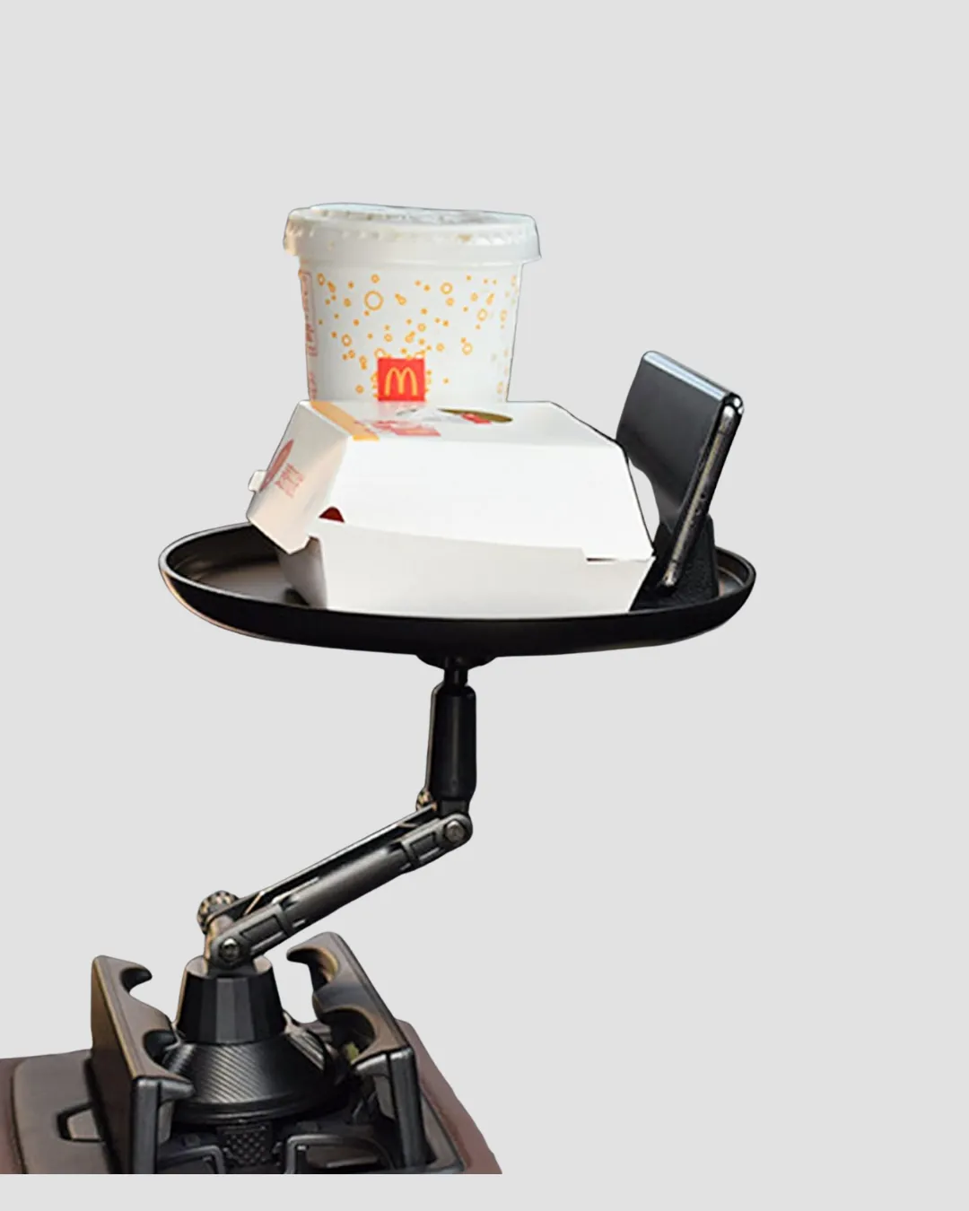 Universal Araç İçi Bardaklık Tepsisi 9 İnç Yemek Alanı ve Telefon Standlı