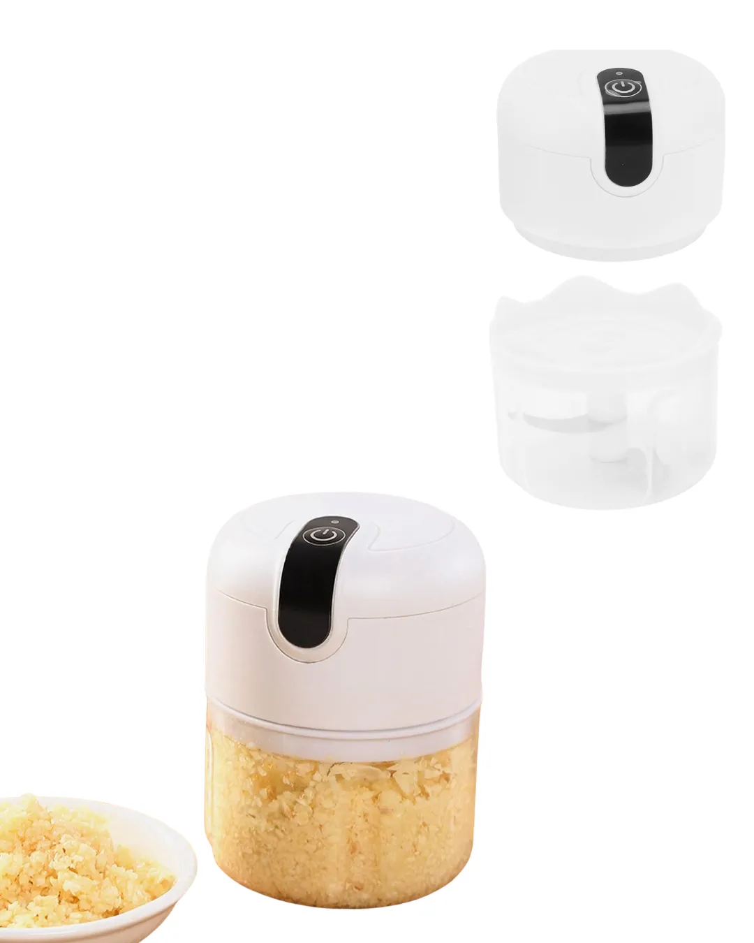 Kablosuz Elektrikli Sarımsak Ezici Paslanmaz Bıçak