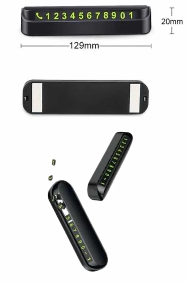 Araç İçi Numaratör Numaralık Oto Cam Kartı Fosforlu Numaratör