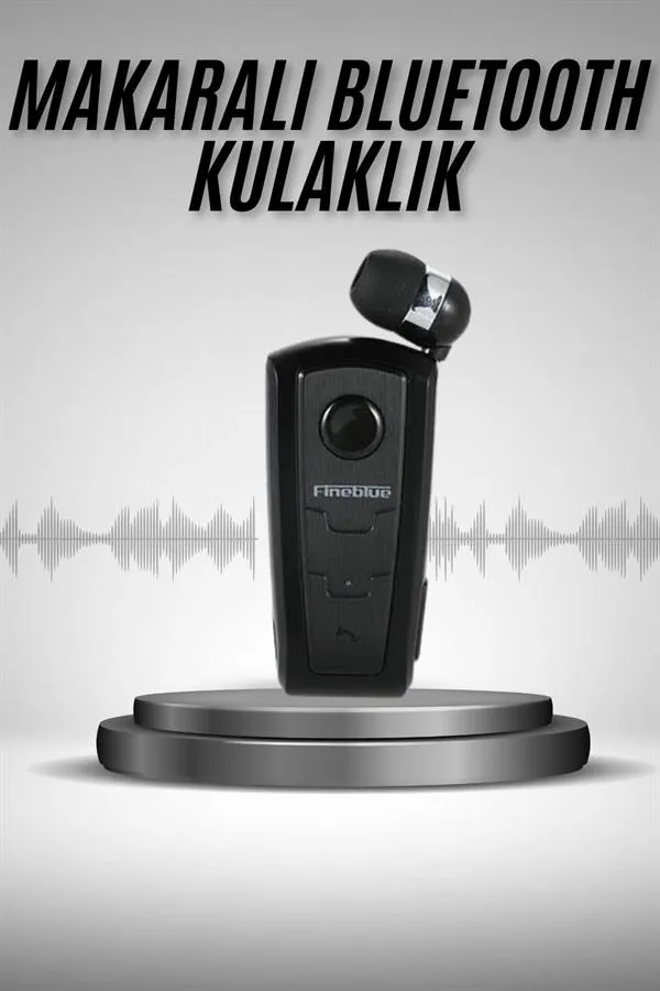 Makaralı Bluetooth Kulakiçi Yaka Kulaklığı Kablosuz Kulaklık