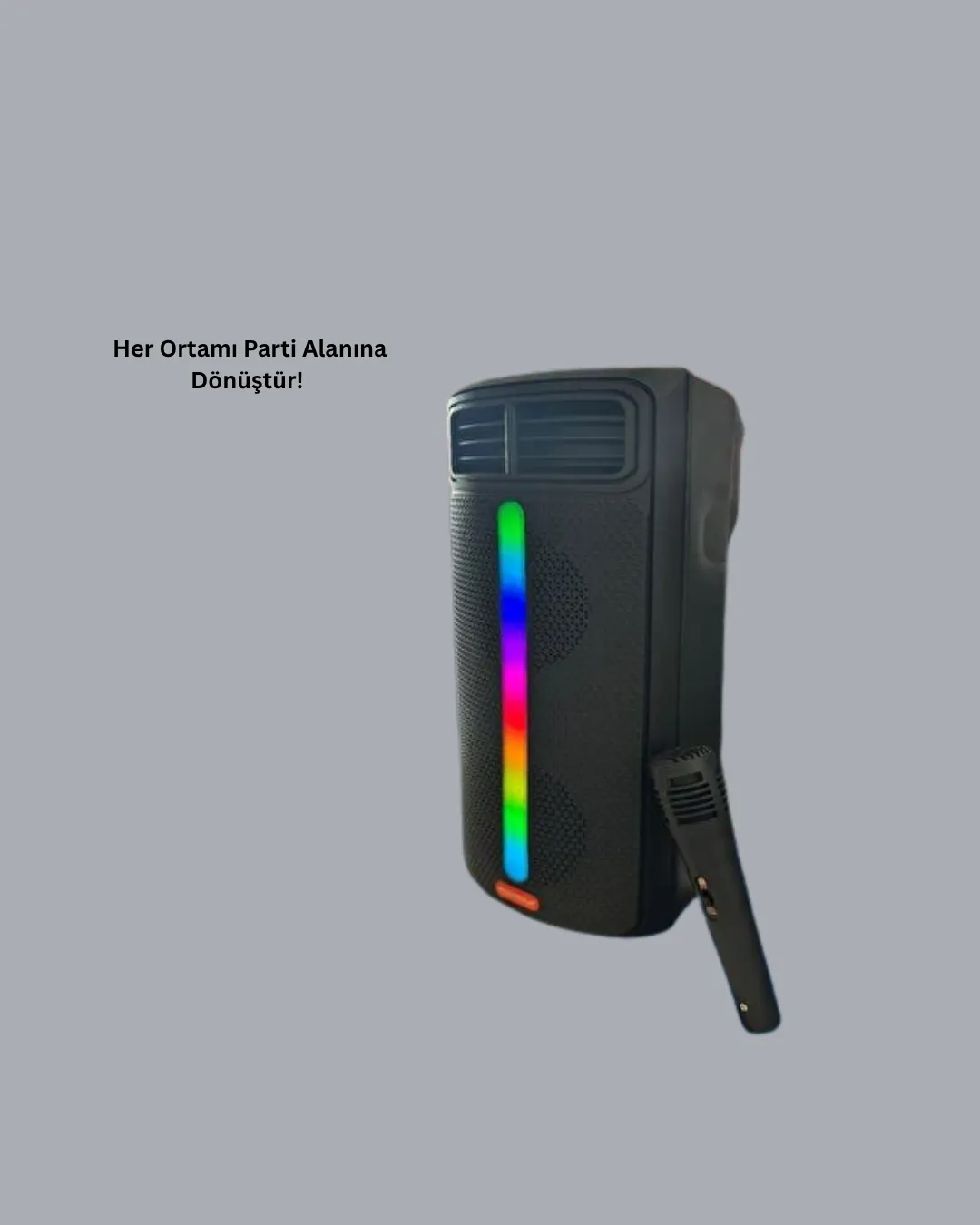 Renkli Işıklı Bluetooth Hoparlör – Taşınabilir, Güçlü Ses Performansı