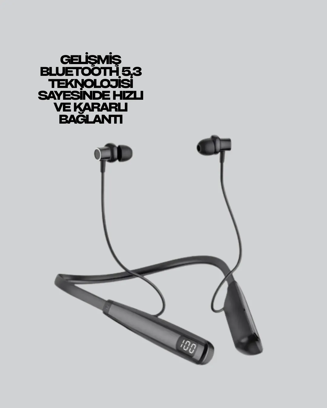 Bluetooth 5.3 Boyun Bantlı Kulaklık – Oyun ve Müzik Modu, SD Kart Desteği